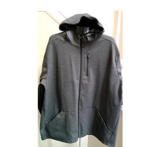 01. ALGO Men's 3x Performance Full Zip Hoodie Gray NEW